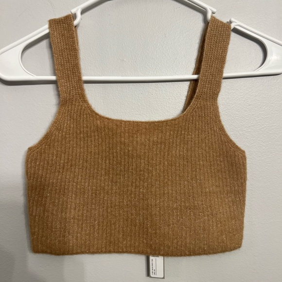 Everlane Tops - Everlane Camel Yak And Wool Blend The Cozy Stretch Knit‎ Cropped Tank NWT